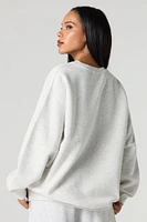 Chandail en molleton avec motif brodé New York