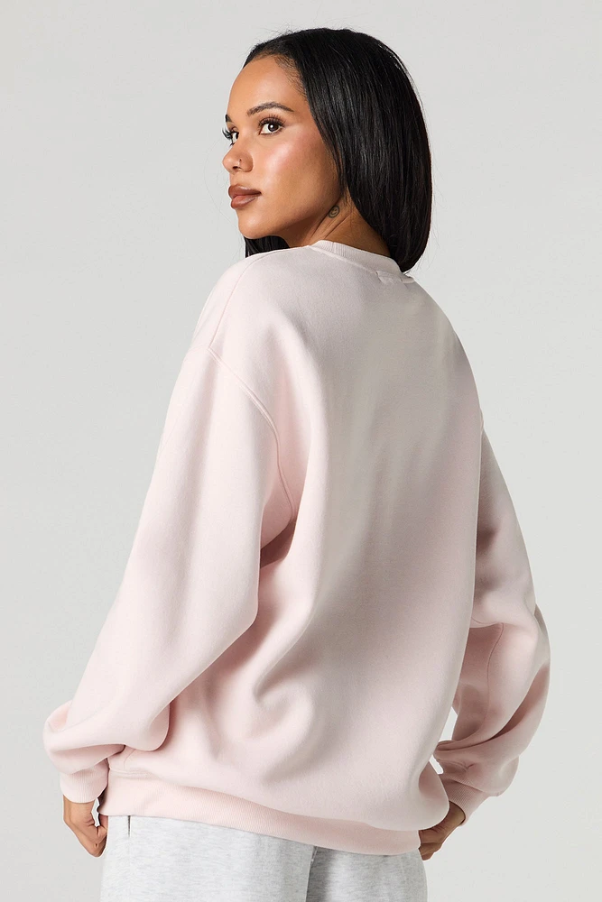 Paris Embossed Fleece Sweatshirt