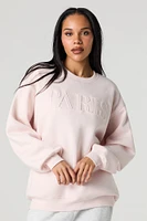 Paris Embossed Fleece Sweatshirt