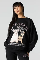 Cutesy Graphic Fleece Sweatshirt