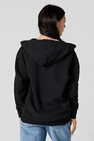 Fleece Oversized Zip-Up Hoodie