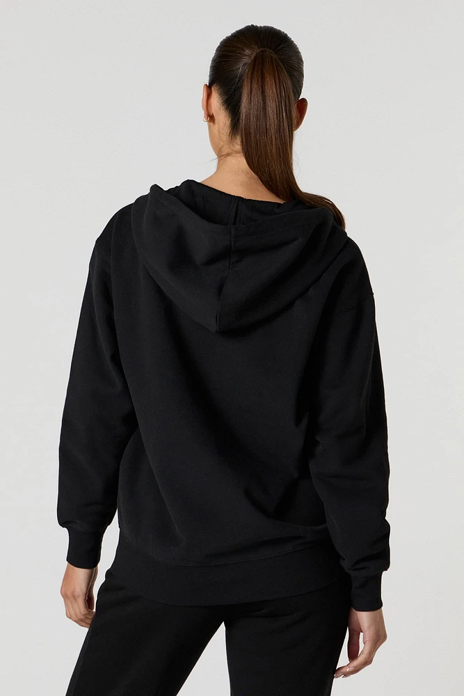 Soft Fleece Oversized Zip-Up Hoodie