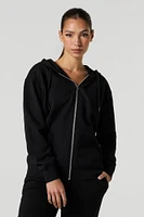 Soft Fleece Oversized Zip-Up Hoodie