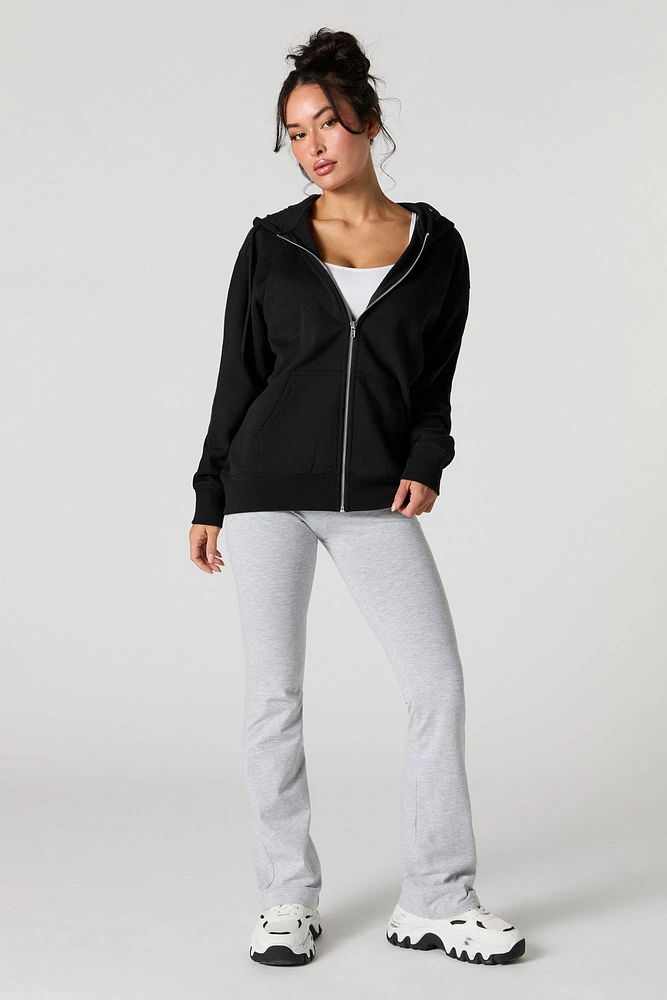 Oversized Fleece Zip-Up Hoodie