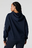 City Graphic Oversized Fleece Hoodie