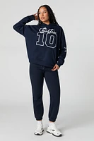 City Graphic Oversized Fleece Hoodie