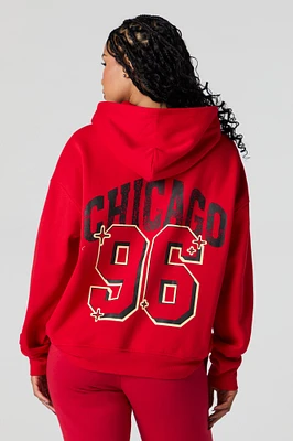 City Graphic Oversized Fleece Hoodie