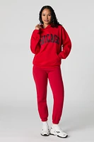 City Graphic Oversized Fleece Hoodie