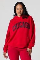 City Graphic Oversized Fleece Hoodie