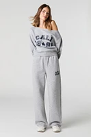 Pantalon en molleton à jambe large et imprimé HD