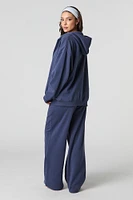 Pantalon d'entraînement à jambe large en molleton