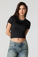 Contour Cropped Crewneck T-Shirt