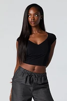 V-Neck Corset Crop Top