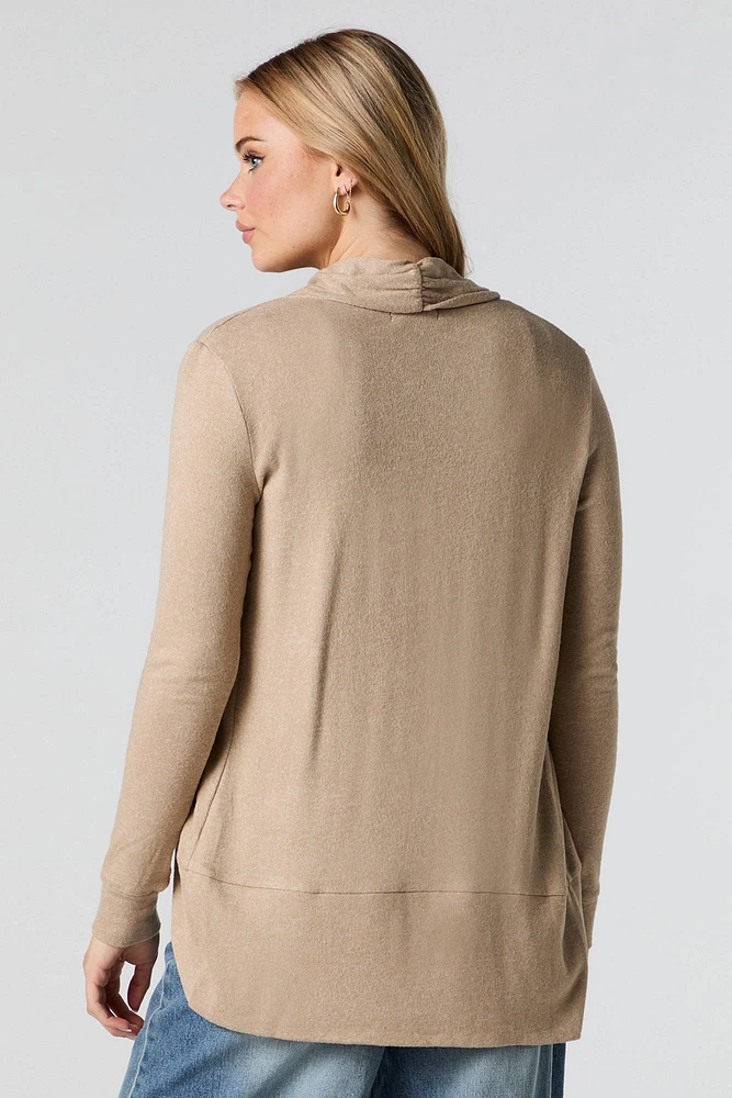 Cardigan enveloppant en tricot