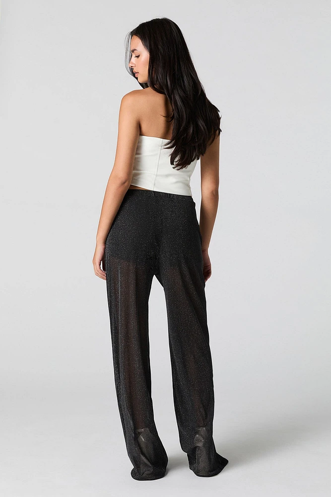 Pantalon en filet scintillant