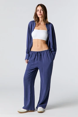 Pantalon fluide à taille coulissante