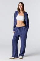 Pantalon fluide à taille coulissante