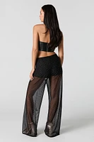 Rhinestone Mesh Pant