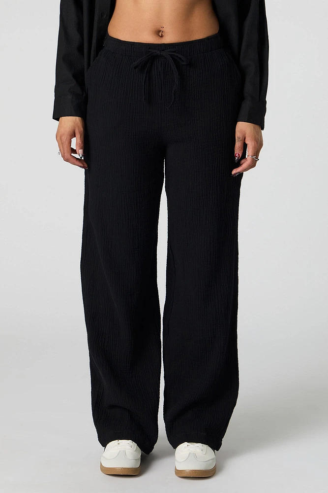 Crinkle Drawstring Pant