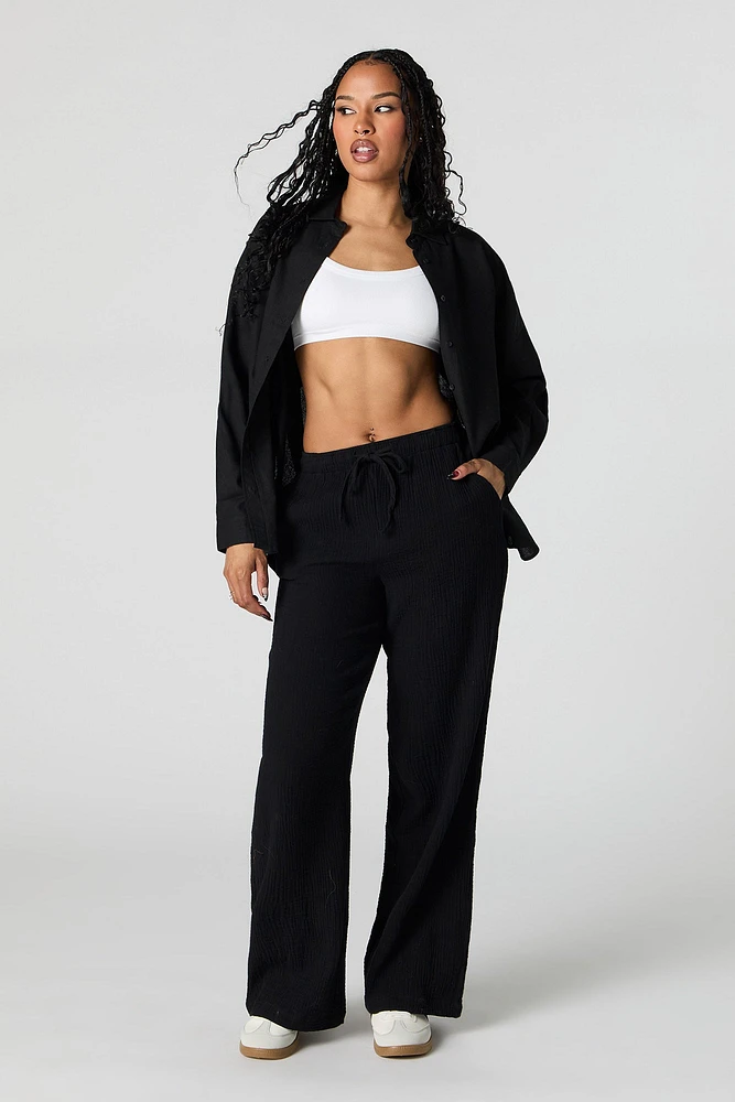 Crinkle Drawstring Pant