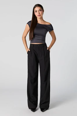 Wide Leg Pleated Trouser