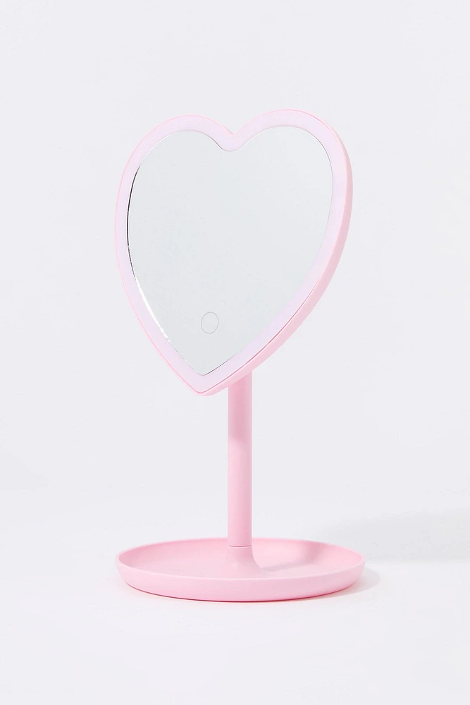 LED Light Heart Vanity Mirror