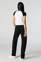 Zipper Hem Straight Leg Cargo Pant