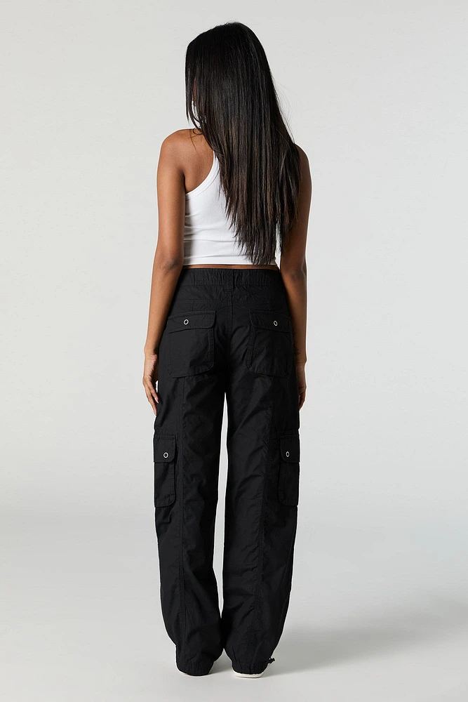 Toggle Hem Straight Leg Cargo Pant