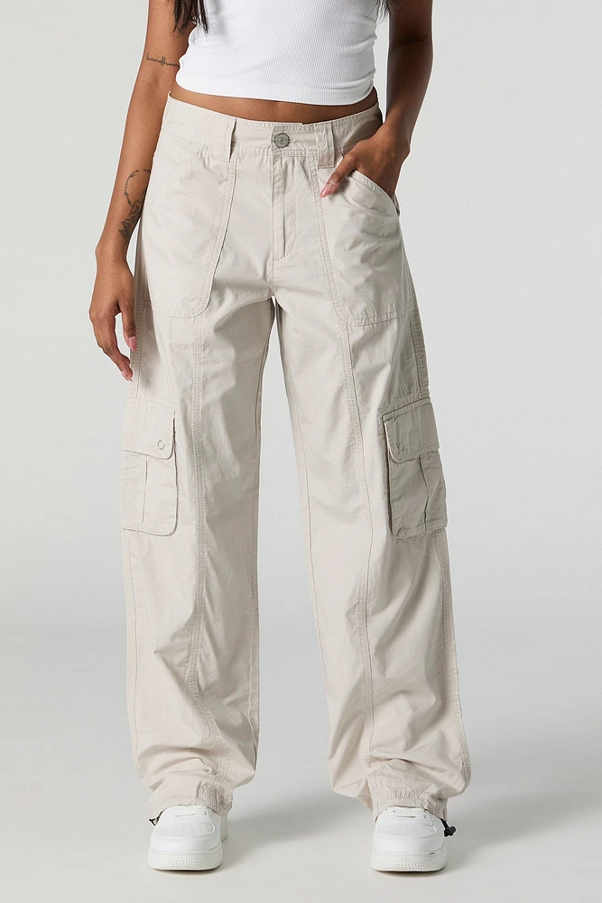 Toggle Hem Straight Leg Cargo Pant