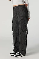 Washed Multi Pocket D-Ring Cargo Pant