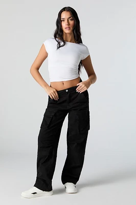 Exposed Seam Straight Leg Cargo Pant