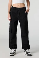 Drawstring Knee Seam Cargo Jogger