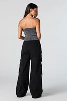 Multi Pocket Wide Leg Cargo Pant