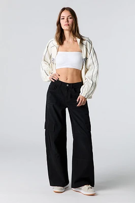 Denim Baggy Cargo Pant