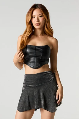 Sparkle Asymmetrical Mini Skort