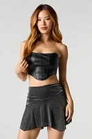 Sparkle Asymmetrical Mini Skort