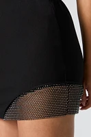 Rhinestone Hem Mini Skirt