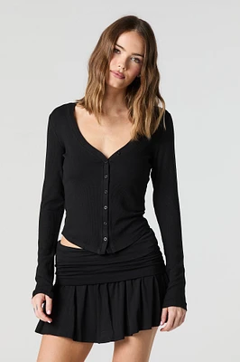Jersey Foldover Waist Mini Skort