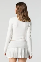 Jersey Foldover Waist Mini Skort