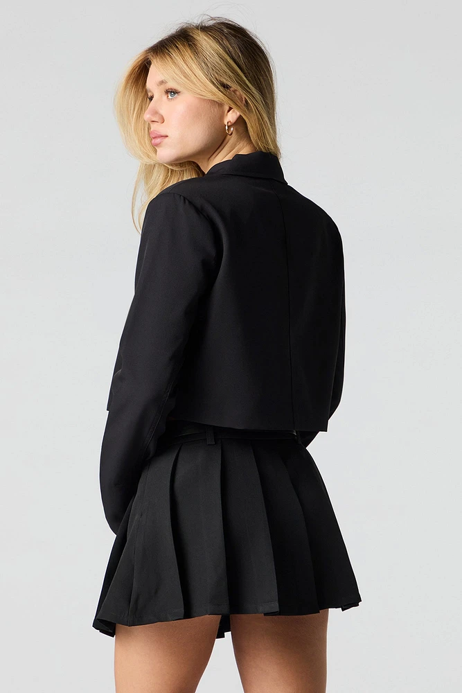 Belted Pleated Mini Skort