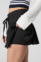 Belted Pleated Mini Skort