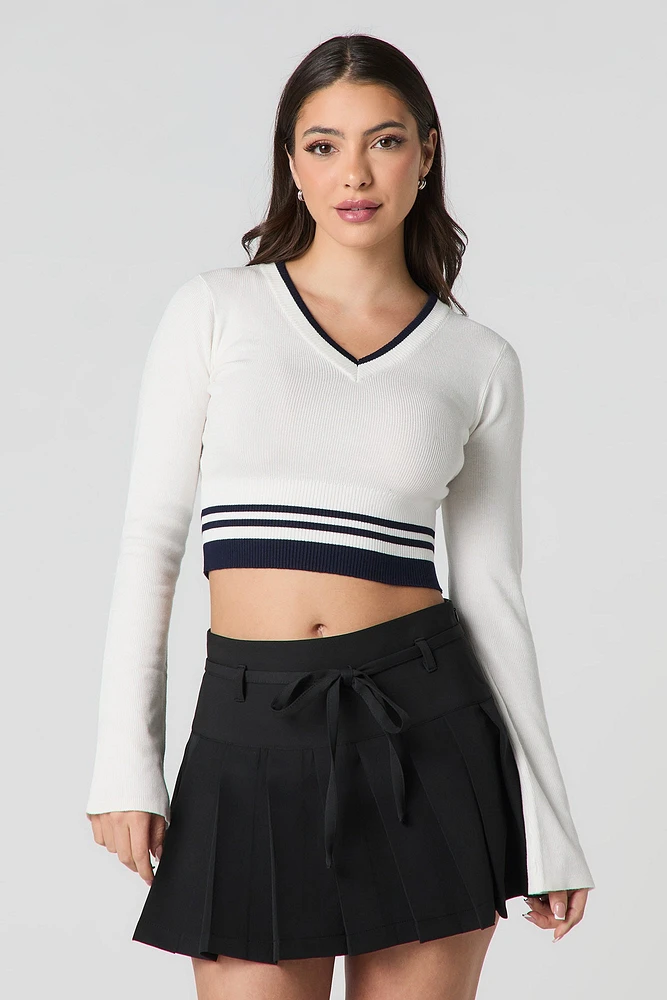 Belted Pleated Mini Skort