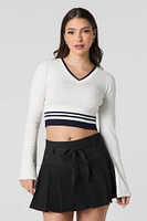 Belted Pleated Mini Skort
