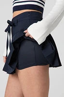 Minijupe-short plissée avec ceinture