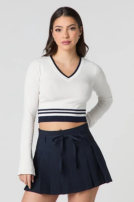 Minijupe-short plissée avec ceinture
