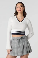 Minijupe-short plissée avec ceinture