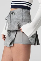Minijupe-short plissée avec ceinture