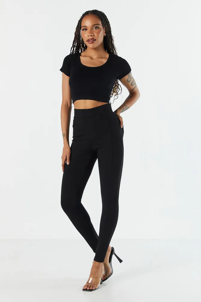 Cropped Pocket Legging | Jade