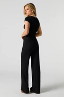 Ribbed Wide Leg Pant
