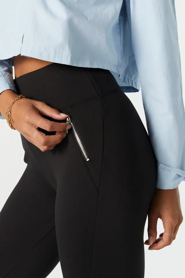 Pinstriped Zip Pocket Legging